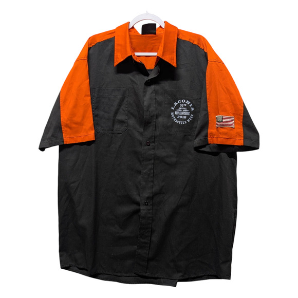 2018 Laconia Born Free Motorcycle Week Button Up Shirt - Picture 1 of 5